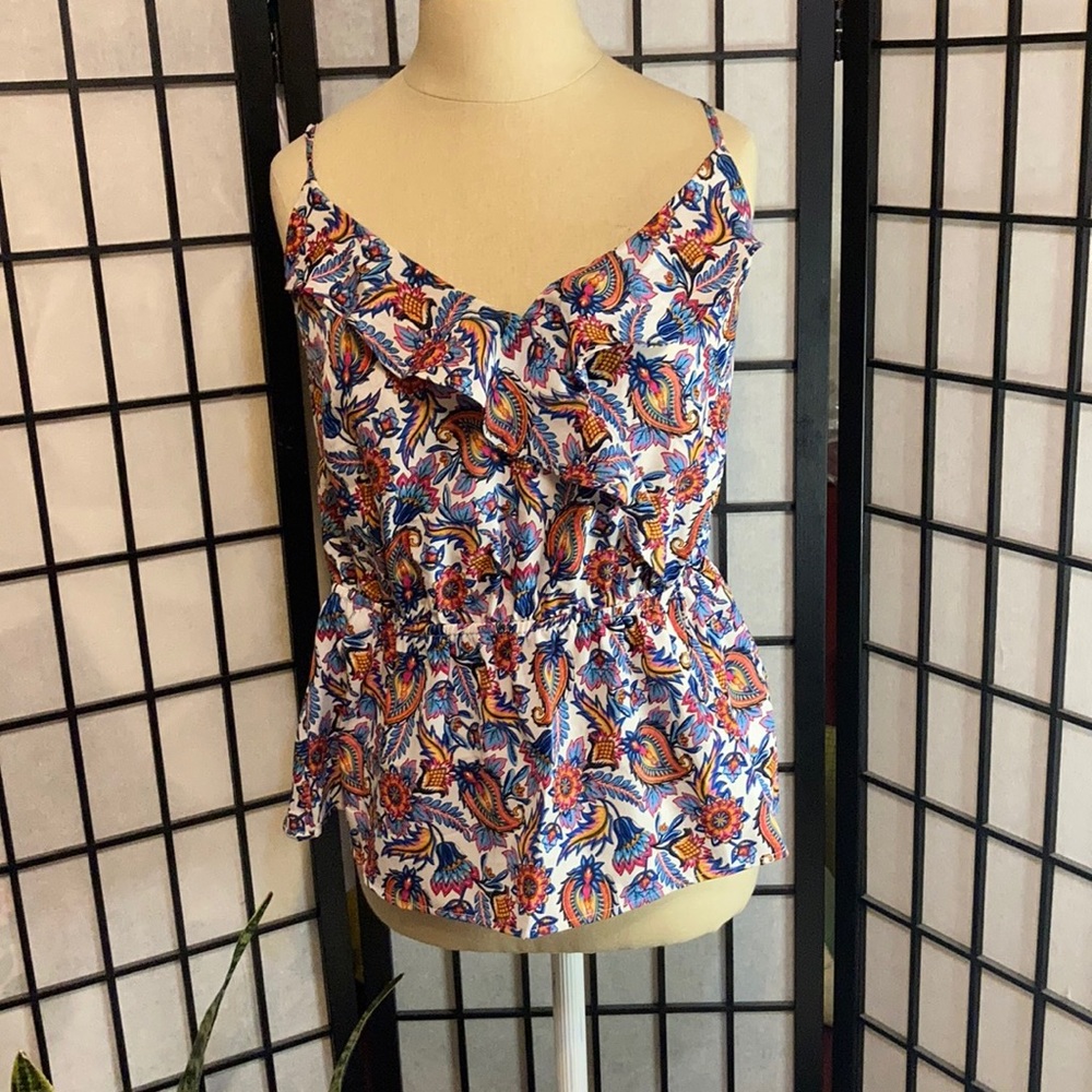 4/$20 Ruffle front vest top.